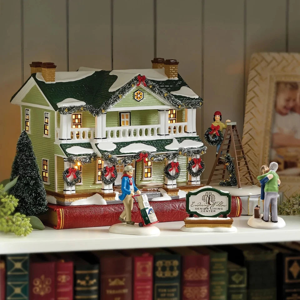 1st Edition Enduring Willow Senior Center Building Snow Village