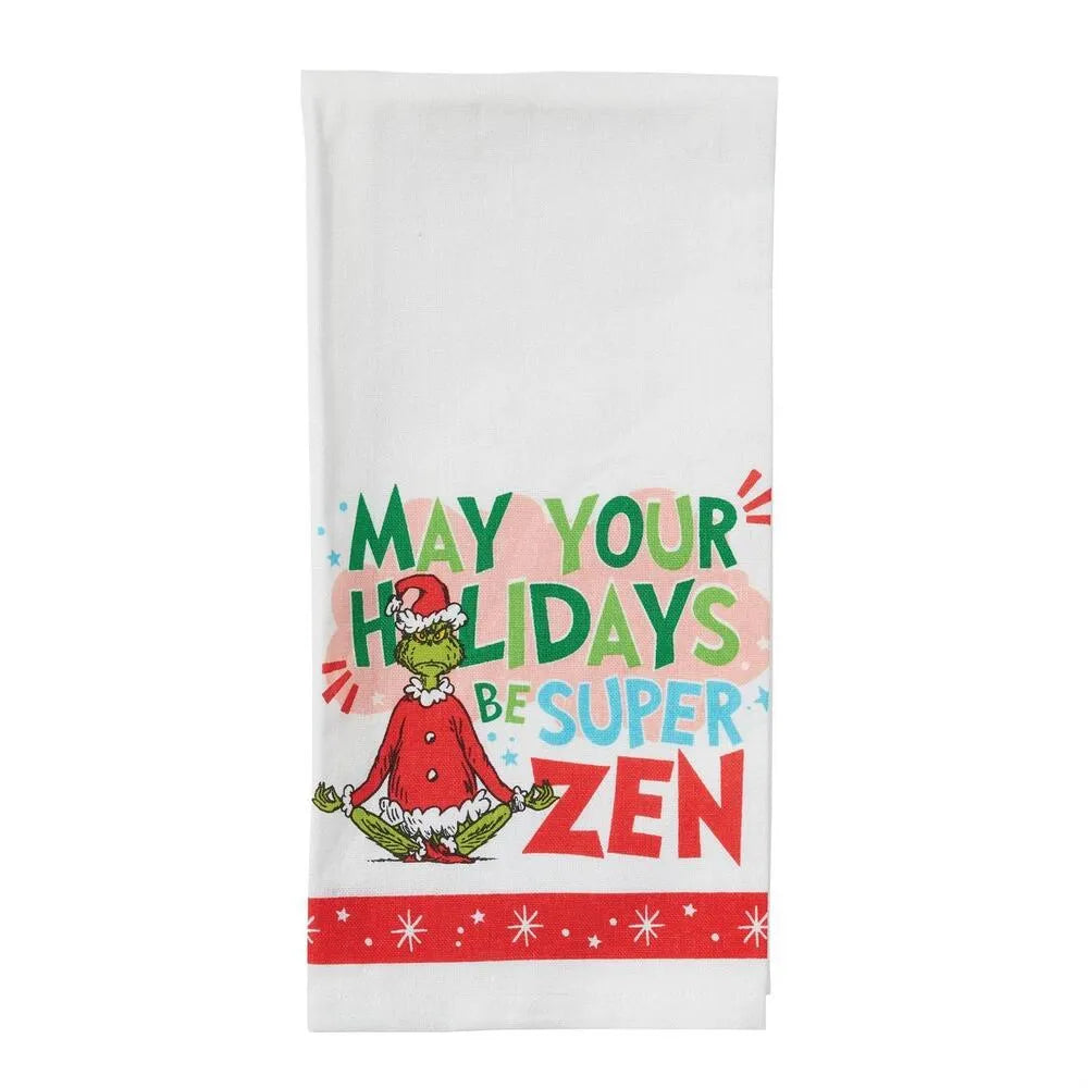 Grinch Zen Holidays Dishtowel