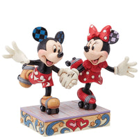 Mickey Minnie Roller Skating Disney Figurine