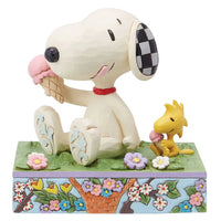 Snoopy Woodstock Eating Ice Cream