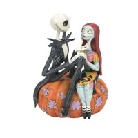 Disney Traditions Nightmare Before Christmas Jack & Sally on Pumpkin