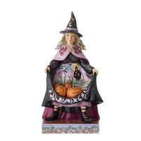 Jim Shore Heartwood Creek Witch with Pumpkins in Skirt