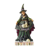 Jim Shore Heartwood Creek Scary Witch with Skull Skirt