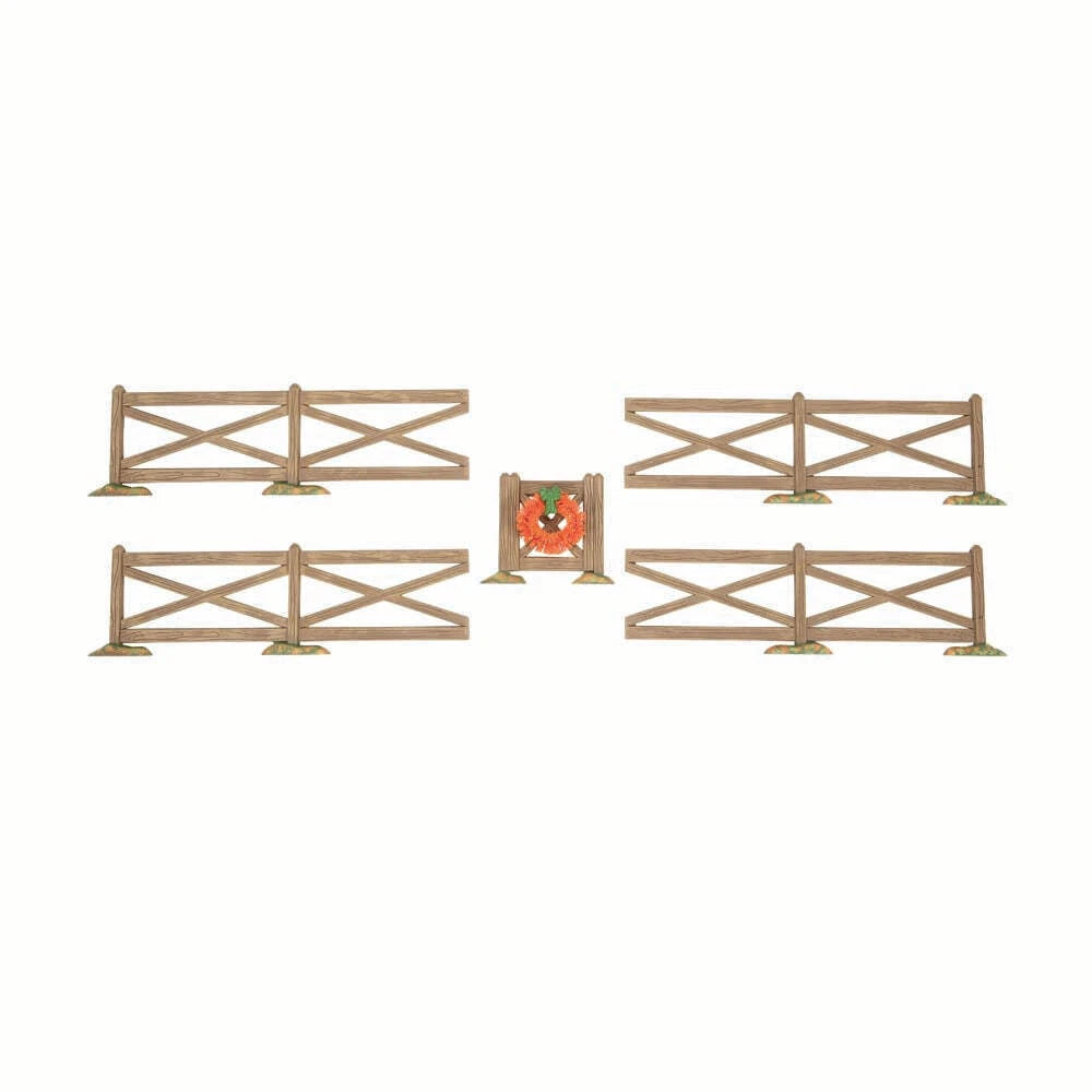 Brown Crossback Fence Set of 5