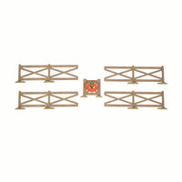 Brown Crossback Fence Set of 5