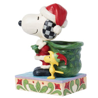 Jim Shore Peanuts Snoopy Santa and Elf Woodstock