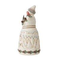 Jim Shore Heartwood Creek Woodland Snowman with Pine Garland