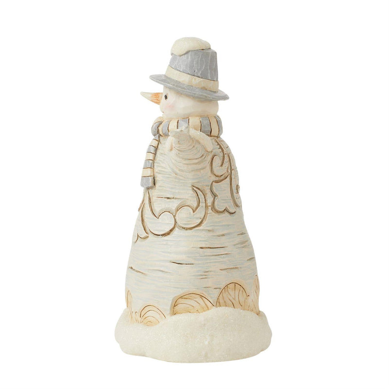 Jim Shore Heartwood Creek Woodland Carved Snowman with Hat