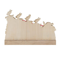 Flourish Lit Rudolph Sleigh Decor