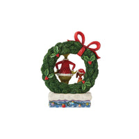 Jim Shore Dr. Seuss Grinch and Max in Wreath Figurine