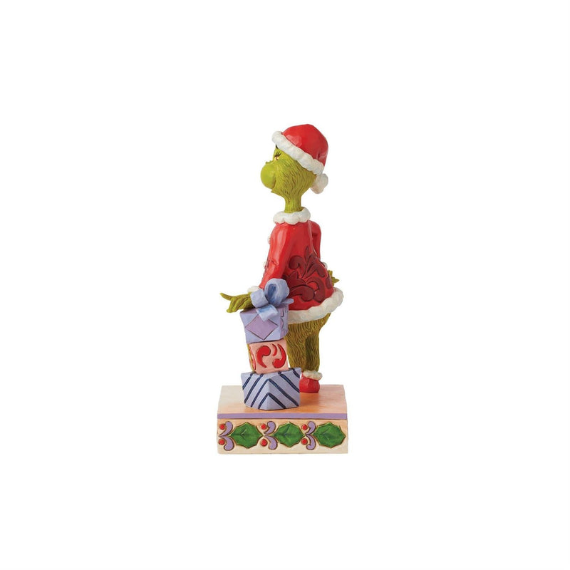 Jim Shore Dr. Seuss Grinch Leaning on Gifts