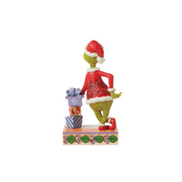 Jim Shore Dr. Seuss Grinch Leaning on Gifts