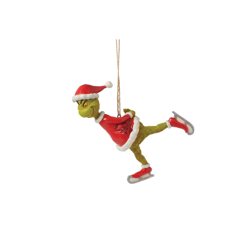 Jim Shore Grinch Ice Skating Ornament