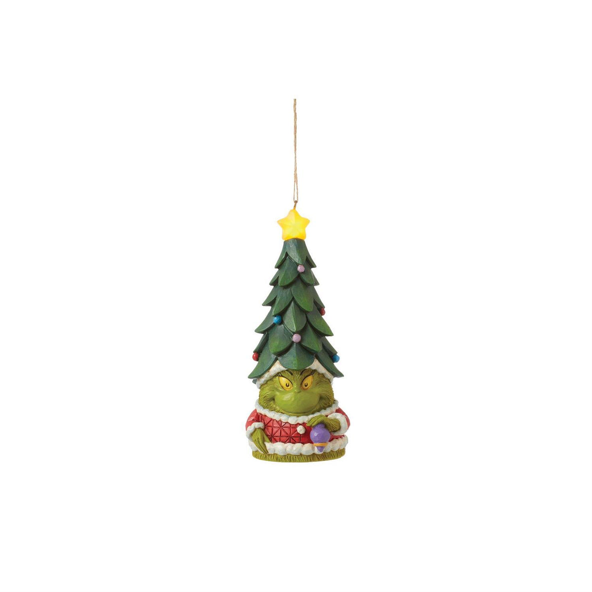 Jim Shore Grinch Gnome with Tree Hat Ornament