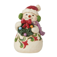 Jim Shore Heartwood Creek Mini Snowman Wearing Earmuffs