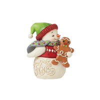 Jim Shore Heartwood Creek Mni Snowman w/Gingerbread