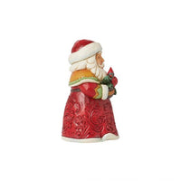 Mini Santa with Cardinal Figurine, Jim Shore