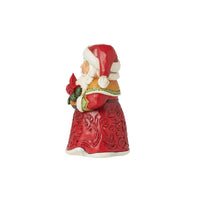 Jim Shore Heartwood Creek Mini Santa with Cardinal