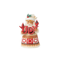 Jim Shore Heartwood Creek Pint Santa with JOY Sign Figurine