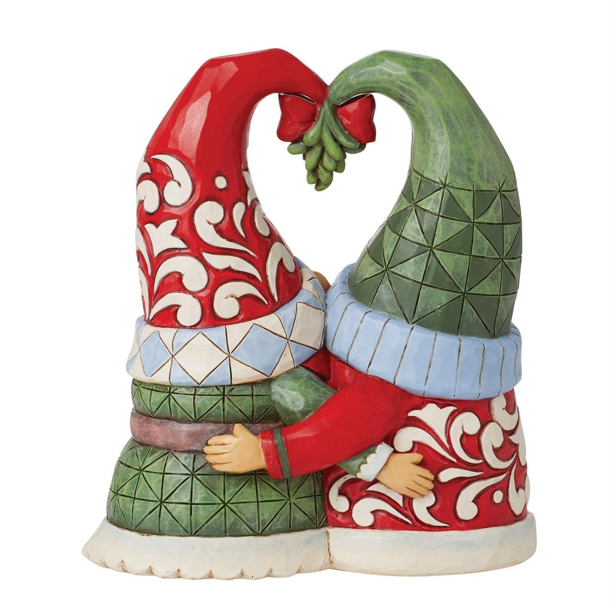 Jim Shore Heartwood Creek Gnomes Couple Under the Mistletoe