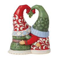 Jim Shore Heartwood Creek Gnomes Couple Under the Mistletoe