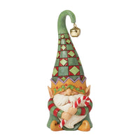 Jim Shore Heartwood Creek Gnome Elf Holding Candy Cane