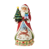 Jim Shore Heartwood Creek Santa with Vintage LED Tree