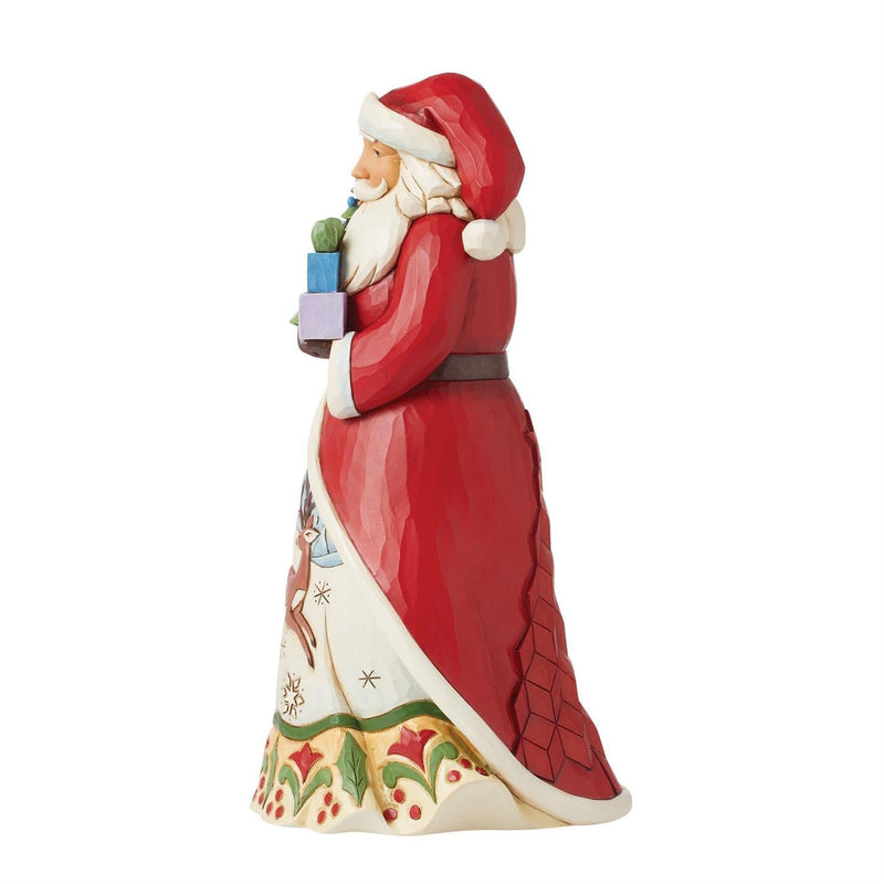 Jim Shore Heartwood Creek Santa with Vintage LED Tree