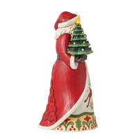 Jim Shore Heartwood Creek Santa with Vintage LED Tree