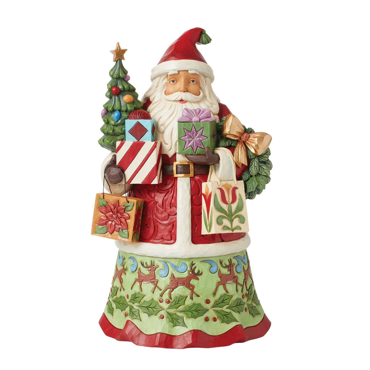 Jim Shore Heartwood Creek Santa with Gifts Bags