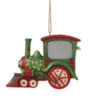 Jim Shore Heartwood Creek Santa in Train Ornament