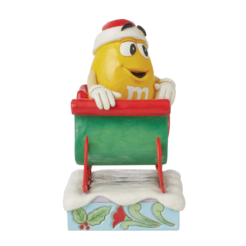 M&M'S Yellow Charact in Sleigh- Jim Shore