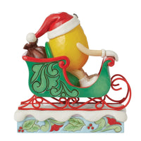 M&M'S Yellow Charact in Sleigh- Jim Shore