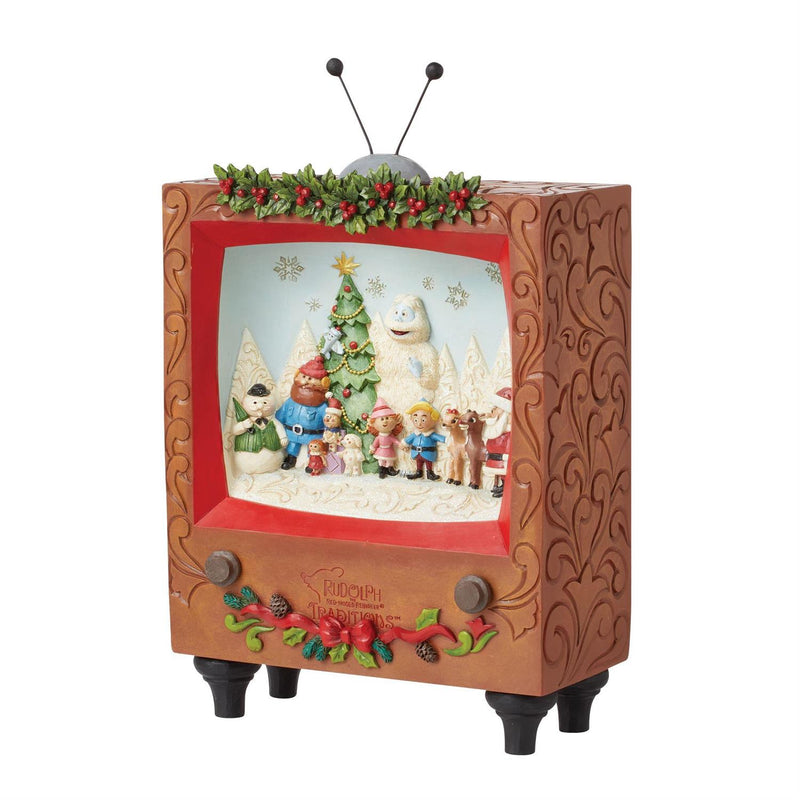 Jim Shore Rudolph Traditions Rudolph LED Diorama TV Scene