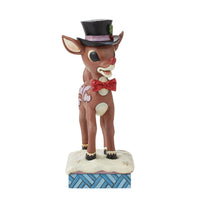 Jim Shore Rudolph Traditions Rudolph Wearing Top Hat & Bowtie