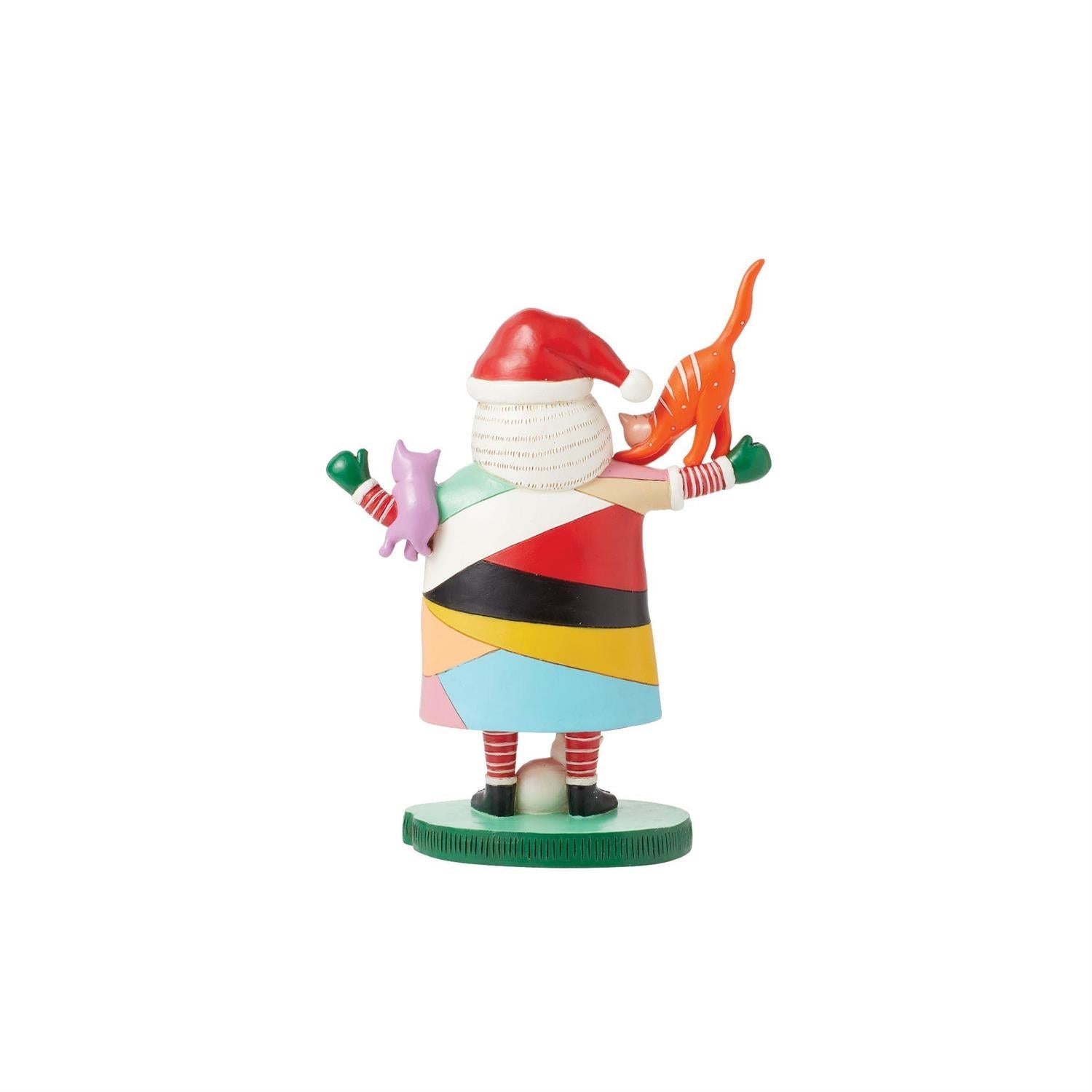 Izzy and Oliver Crazy Cat Santa Figurine – Modern Display