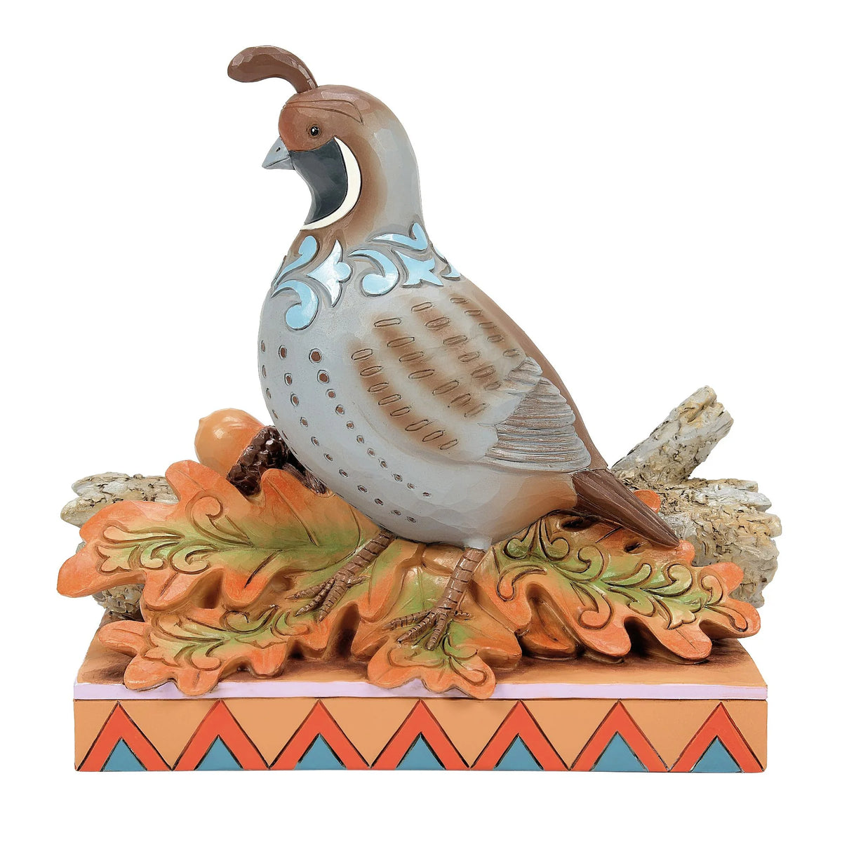 Quail Sitting on Leaves- Jim Shore