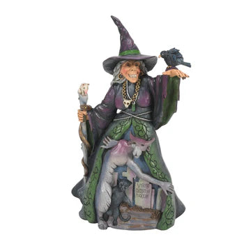 Evil Witch with Graveyard Figurine