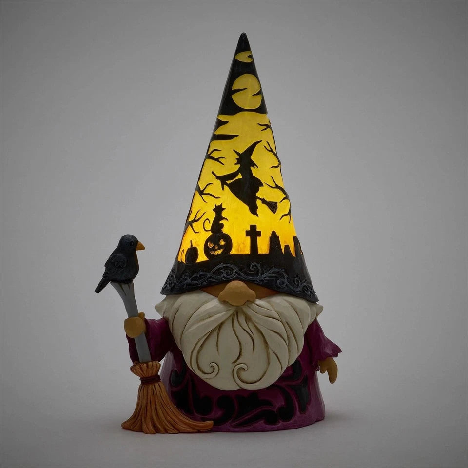Wizard with LED Scene Hat Figurine