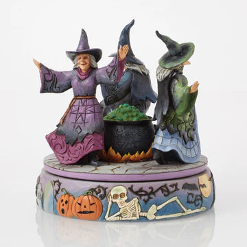 Witches Rotating Cauldron Figurine