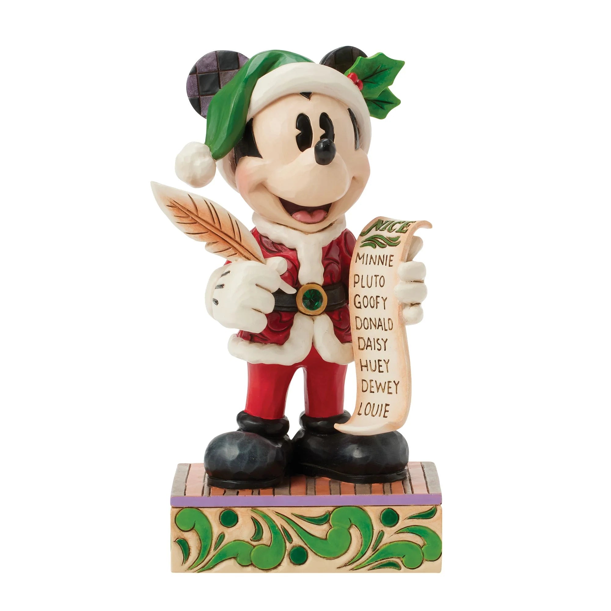 Santa Mickey with List Figurine - Thumbnail 5