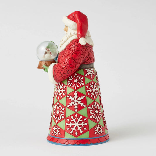Santa Holding Mini Globe, Jim Shore