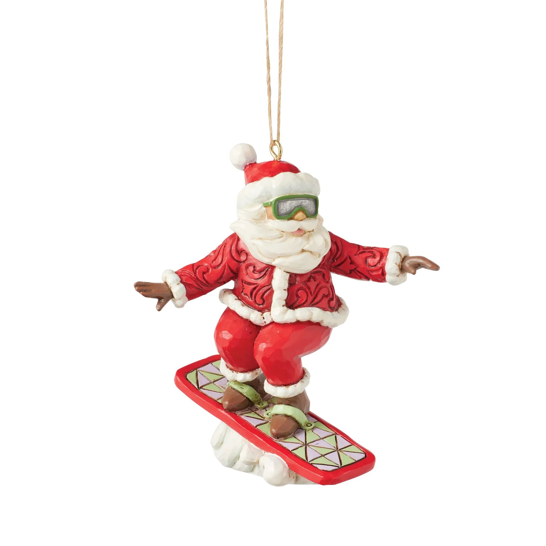 Jim Shore Snowboarding Santa Ornament - Thumbnail 4