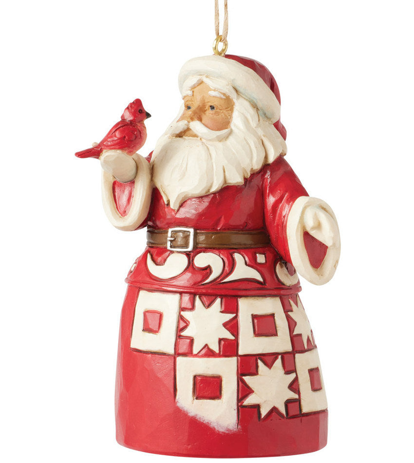 Nordic Noel Santa Ornament