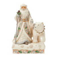 Woodland Santa with Bear Figurine