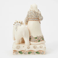 Woodland Santa with Bear Figurine