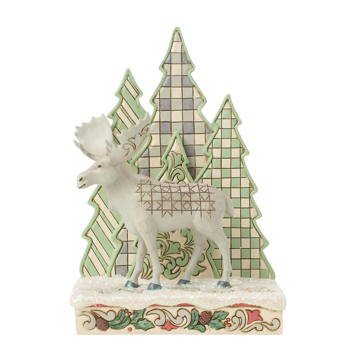 Woodland Moose with Layered Tree