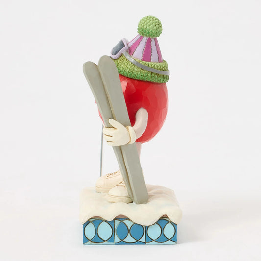 M&M'S Red Character with Skis- Jim Shore