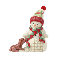 Snowman with Dog & Scarf Pint- Jim Shore