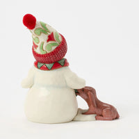 Snowman with Dog & Scarf Pint- Jim Shore